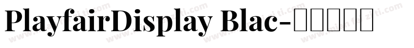 PlayfairDisplay Blac字体转换